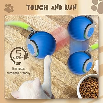 Interactive Feather Cat Toy Ball – Automatic Play