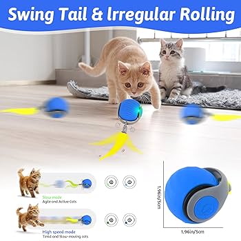 Interactive Feather Cat Toy Ball – Automatic Play