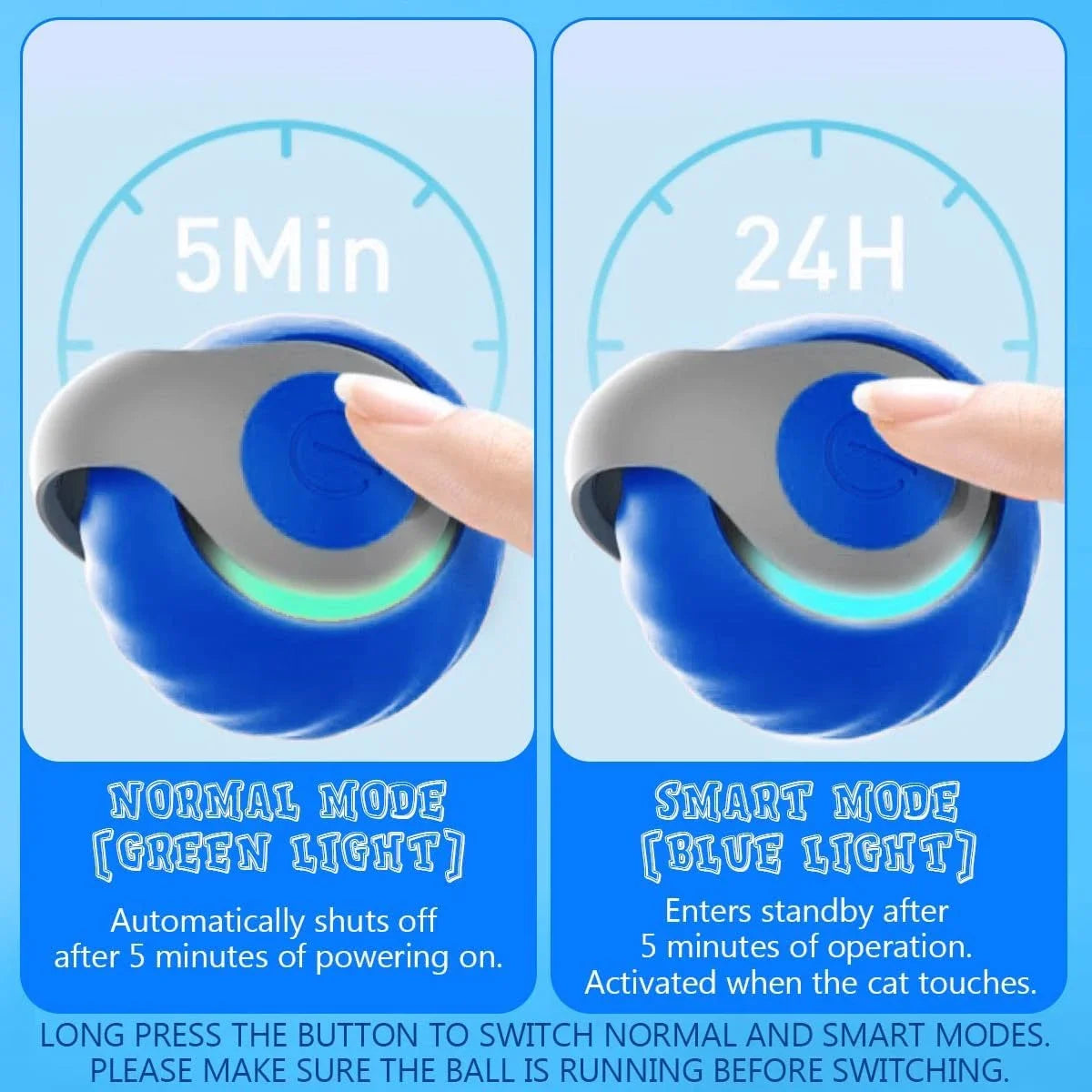 Interactive Feather Cat Toy Ball – Automatic Play