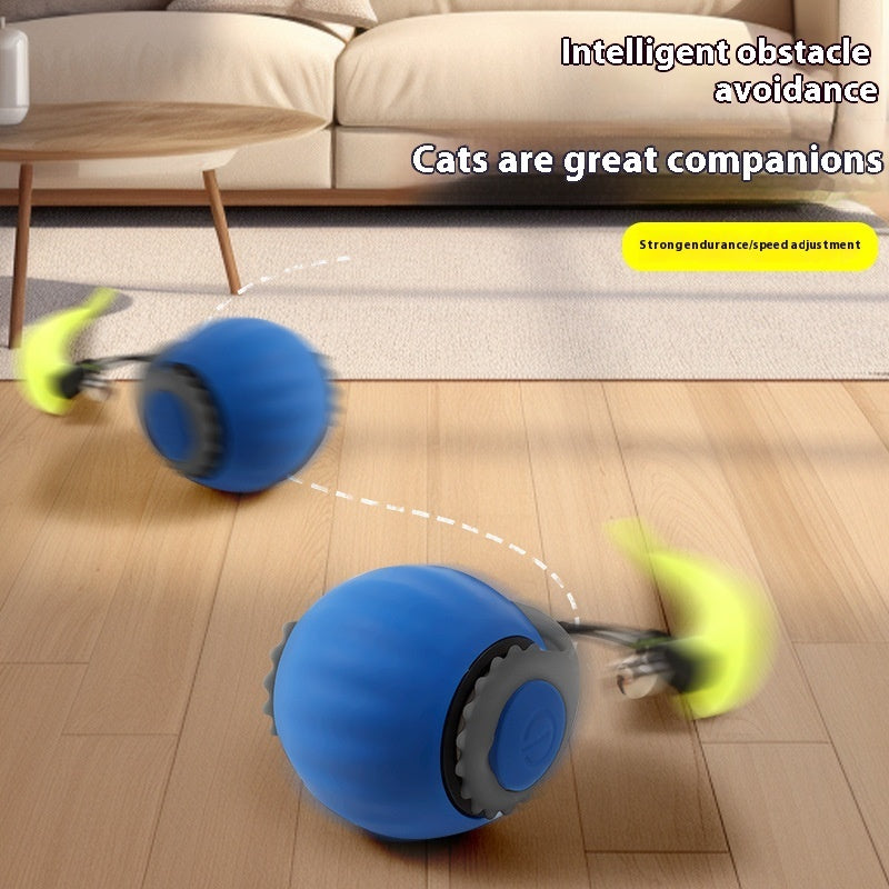 Interactive Feather Cat Toy Ball – Automatic Play